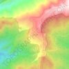Mapa topográfico Siouane, altitud, relieve
