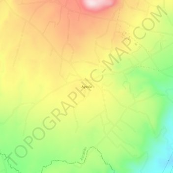 Mapa topográfico Ayotla, altitud, relieve