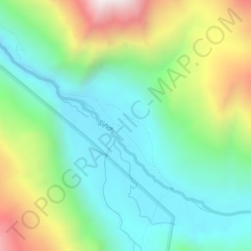 Mapa topográfico Panchtarni, altitud, relieve