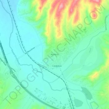 Mapa topográfico Rio Rico, altitud, relieve