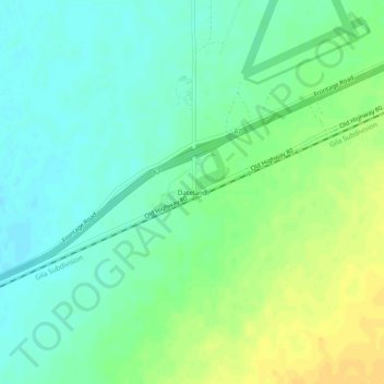 Mapa topográfico Dateland, altitud, relieve