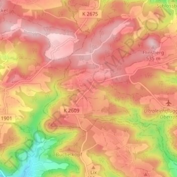 Mapa topográfico Wolfenbrück, altitud, relieve