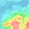 Mapa topográfico Yelland, altitud, relieve