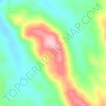 Mapa topográfico Cerro Feio, altitud, relieve