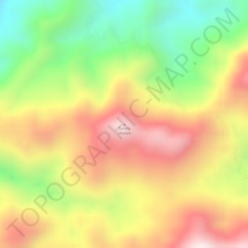 Mapa topográfico Tanete Utusan, altitud, relieve