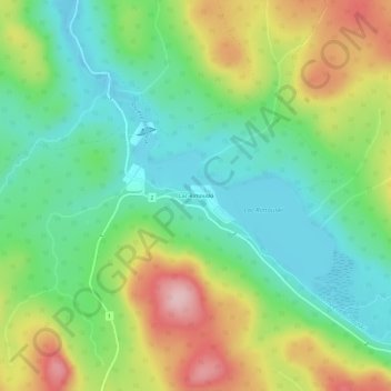 Mapa topográfico Lac-Rimouski, altitud, relieve