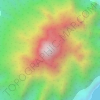 Mapa topográfico Mount Iraya, altitud, relieve