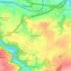 Mapa topográfico Hirschfeld, altitud, relieve