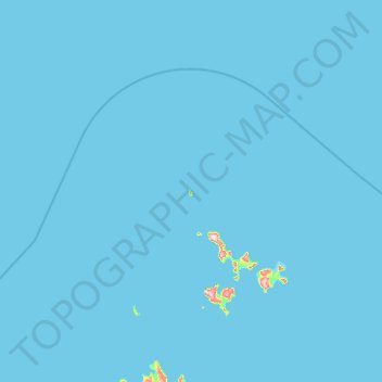 Mapa topográfico Vesle Tavleøya, altitud, relieve