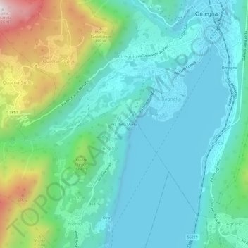 Mapa topográfico Prà della Marta, altitud, relieve