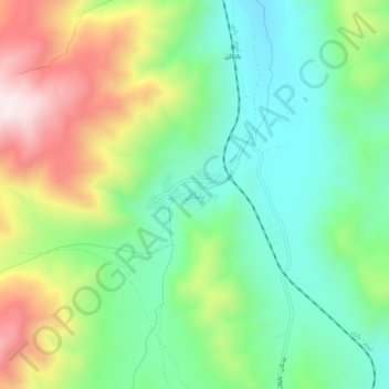 Mapa topográfico Babakan, altitud, relieve
