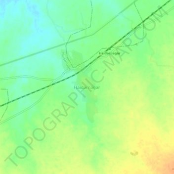 Mapa topográfico Haidarnagar, altitud, relieve