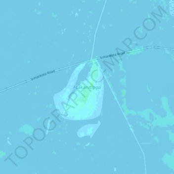 Mapa topográfico Atakanitippa, altitud, relieve