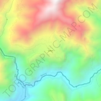 Mapa topográfico Sallen, altitud, relieve