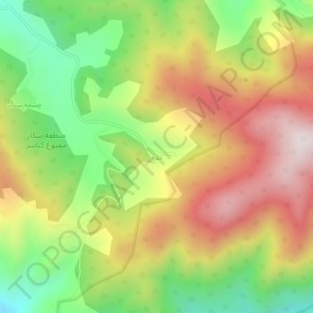 Mapa topográfico خلرد, altitud, relieve