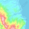 Mapa topográfico Cabascan, altitud, relieve