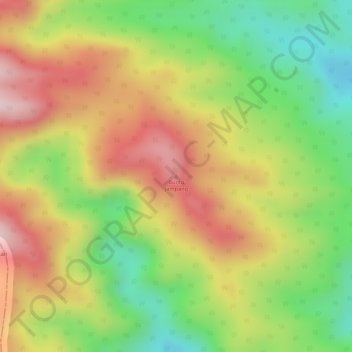 Mapa topográfico Buntu Jampang, altitud, relieve