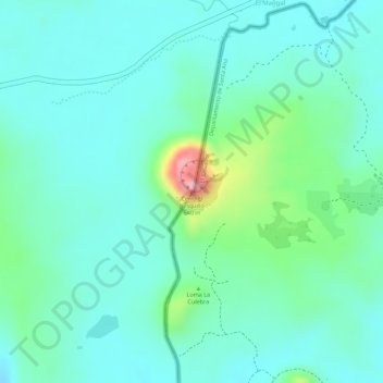 Mapa topográfico Cerro El Junquillo, altitud, relieve