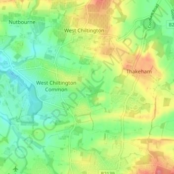 Mapa topográfico Smock Alley, altitud, relieve