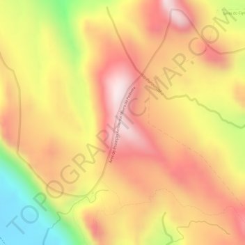 Mapa topográfico Pico, altitud, relieve