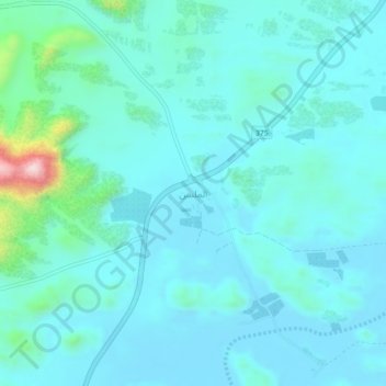 Mapa topográfico الملسن, altitud, relieve
