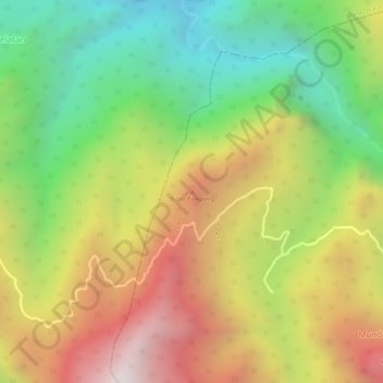 Mapa topográfico Buttu Palepong, altitud, relieve