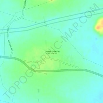 Mapa topográfico Dharmavaram, altitud, relieve