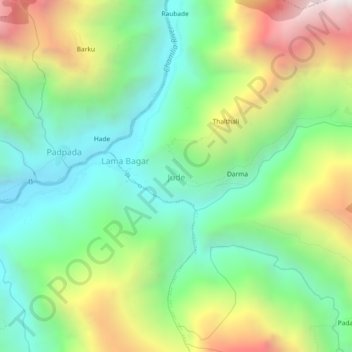 Mapa topográfico Jude, altitud, relieve