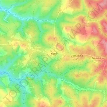Mapa topográfico De Gaulle, altitud, relieve