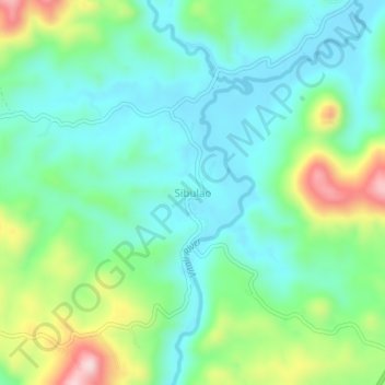 Mapa topográfico Sibulao, altitud, relieve