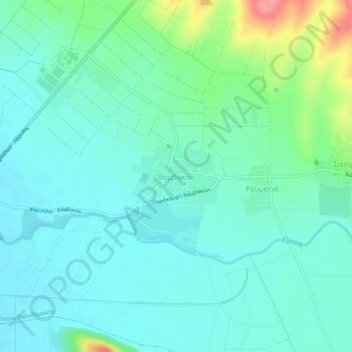 Mapa topográfico Vamvakou, altitud, relieve