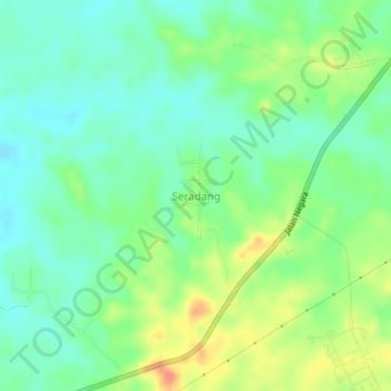 Mapa topográfico Seradang, altitud, relieve
