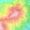 Mapa topográfico Cima di Modico, altitud, relieve
