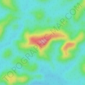 Mapa topográfico Montagne Cariacou, altitud, relieve