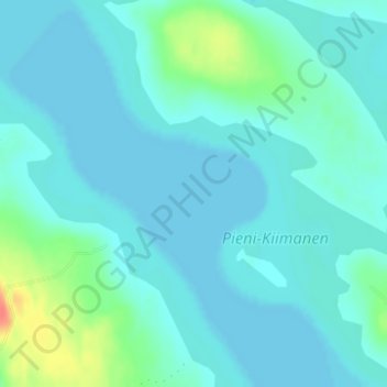 Mapa topográfico Pieni-Kiimanen, altitud, relieve