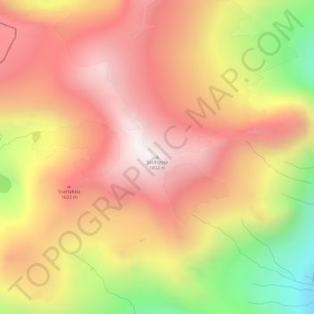 Mapa topográfico Stolhyrna, altitud, relieve