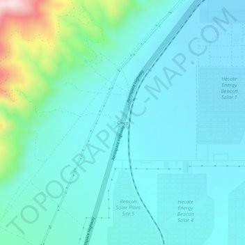 Mapa topográfico Cinco, altitud, relieve