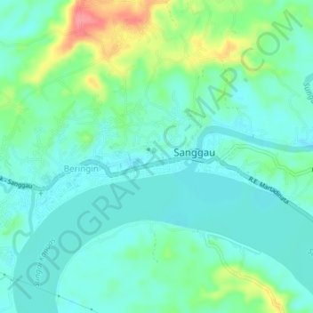 Mapa topográfico Ilir Kota, altitud, relieve
