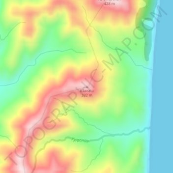 Mapa topográfico Шалаш, altitud, relieve
