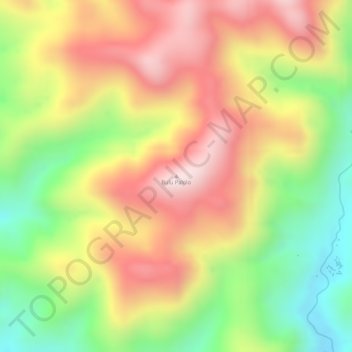 Mapa topográfico Bulu Palolo, altitud, relieve