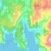 Mapa topográfico Cee, altitud, relieve