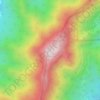 Mapa topográfico Baihua Shan, altitud, relieve