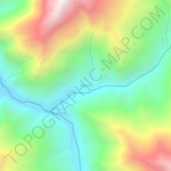 Mapa topográfico Kuno, altitud, relieve