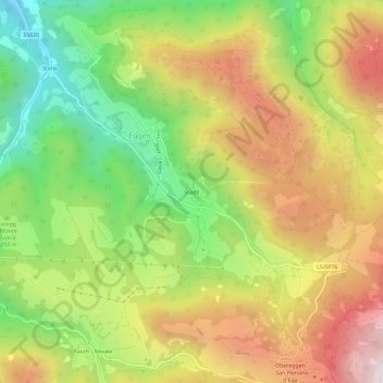 Mapa topográfico Stadtl, altitud, relieve