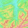 Mapa topográfico Obermaiselstein, altitud, relieve