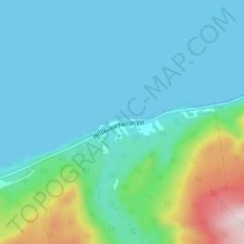 Mapa topográfico Ruisseau-Castor, altitud, relieve
