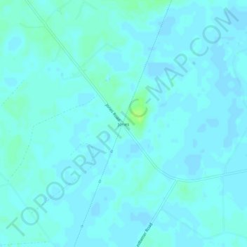 Mapa topográfico Jones, altitud, relieve