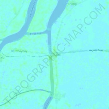 Mapa topográfico Fundado, altitud, relieve