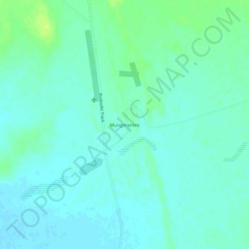 Mapa topográfico Mungerannie, altitud, relieve