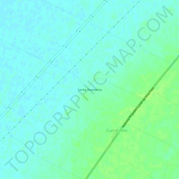 Mapa topográfico Santa Teresinha, altitud, relieve